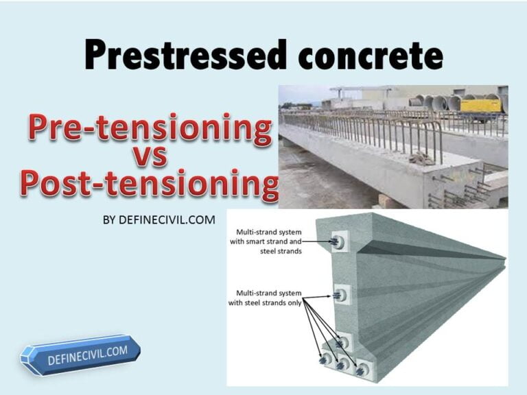Prestressed در مقابل Post tensioned